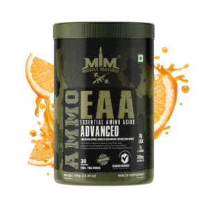 Muscle Military Ammo Eaa | 9g Eaa + 2g L-taurine + 520mg electrolytes | Muscle Recovery & Hydration 435g - Bloody Orange