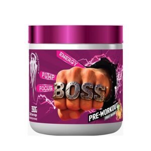 BOSS Pre-Workout Powder 350g Fruit Basket - High Caffeine Energy Supplement with Beta Alanine, L-Citrulline, L-Arginine, L-Tyrosine, Betaine, Black Pepper Extract for Pump, Focus & Endurance - 50 Servings