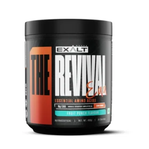 EXALT SUPPS  The Revival Essential Amino Acids (EAA) | 450 gm | 30 Servings | 6000mg EAA | Zero Added Sugar | Muscle Recovery | Increased Endurance (Fruit Punch)